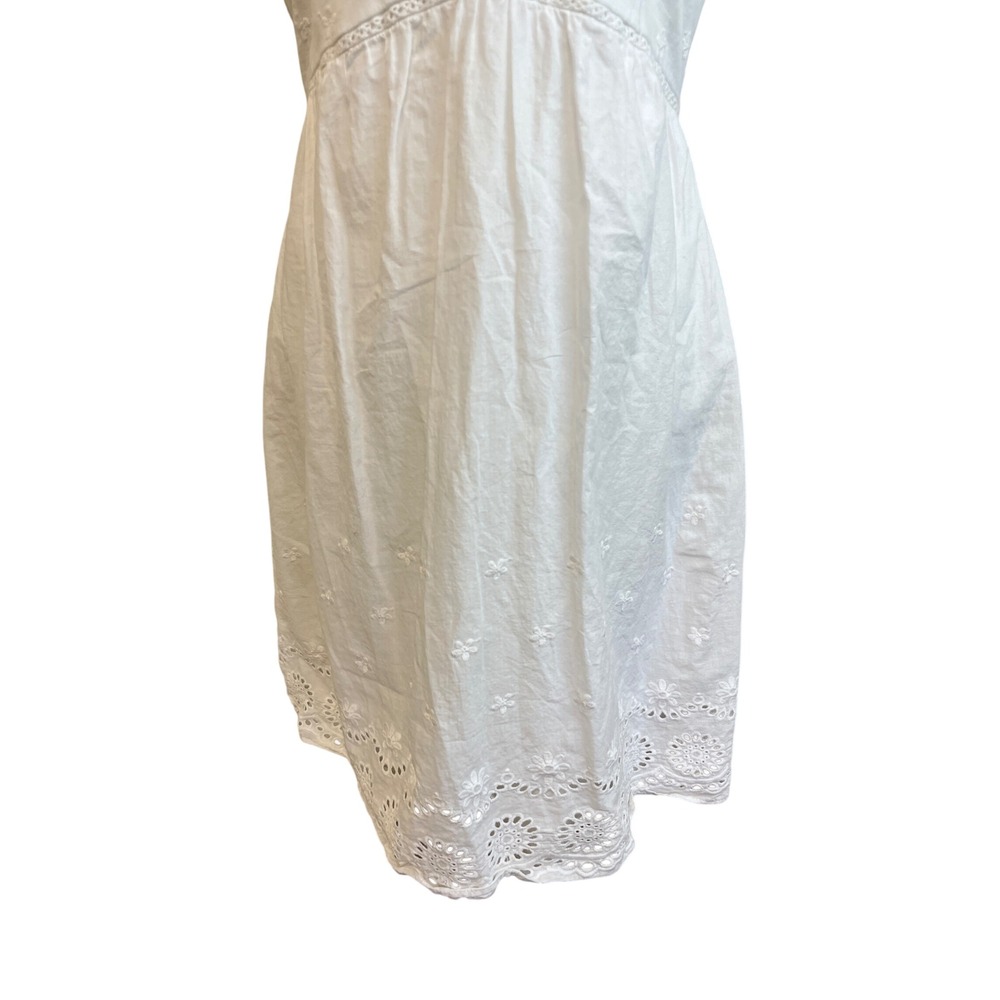 CITY TRIANGLES White Eyelet Lace Dress Sz M Lace Flutter Church Graduation‎ - Picture 4 of 11